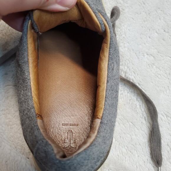 Frye Gray Ivy Low Lace Wool Blend Casual Bohemian Classic Sneakers Shoes Women 8 - Picture 10 of 10